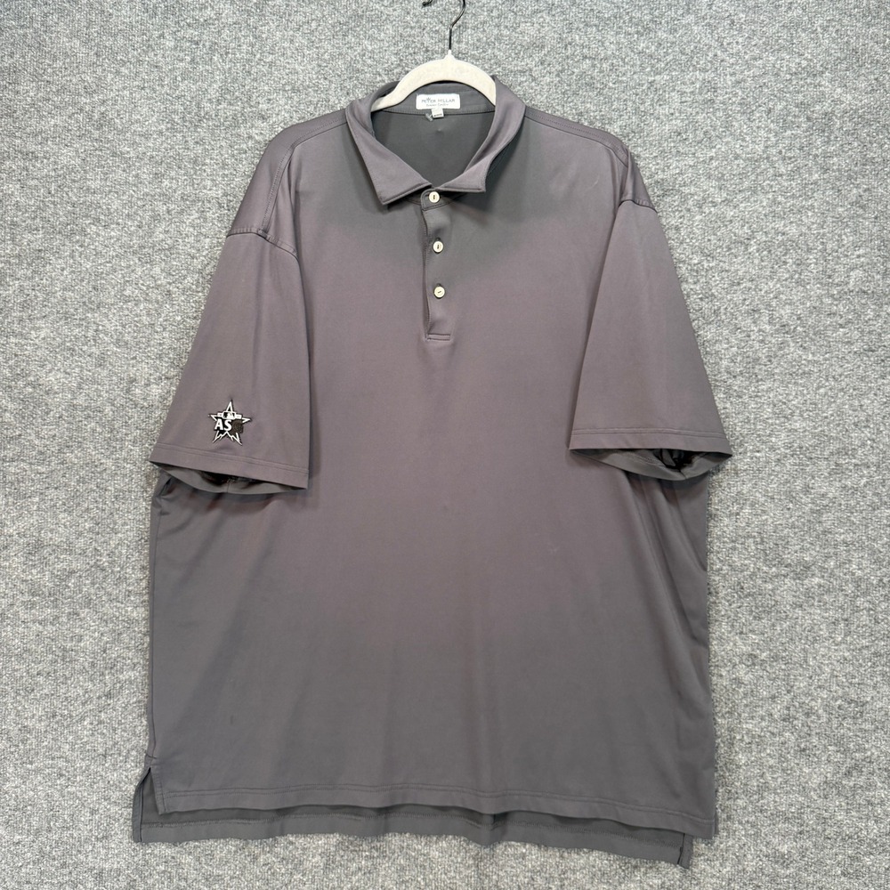 Peter Millar Polo Shirt Men XXL Gray 2021 MLB All Star Game Summer Comfort Golf